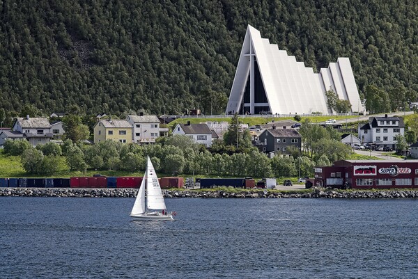 Arctic Cathedral Tromso Norway Picture Board by Martyn Arnold