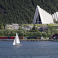 Buy canvas prints of Arctic Cathedral Tromso Norway by Martyn Arnold