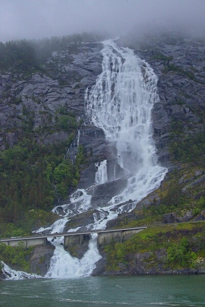 Langfoss Waterfall, Norway Picture Board by Martyn Arnold