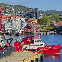 Buy canvas prints of Tromso Harbour Norway by Martyn Arnold