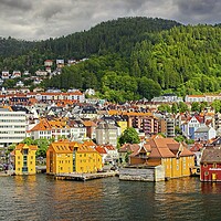 Buy canvas prints of Bergen City Norway by Martyn Arnold