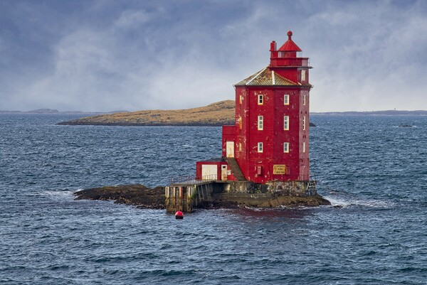 Kjeungskjaret Lighthouse, Norwegian Coast Picture Board by Martyn Arnold