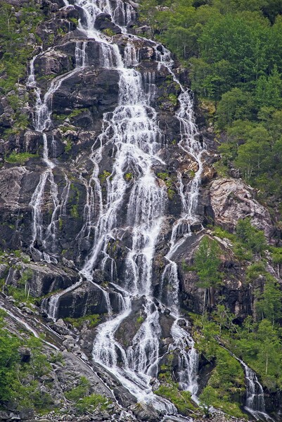 Linhamnen waterfall Norway Picture Board by Martyn Arnold