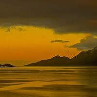Buy canvas prints of Panorama Seascape in the Midnight Sun Norway by Martyn Arnold