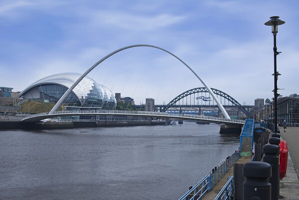 Newcastle Quayside and Bridges Picture Board by Martyn Arnold