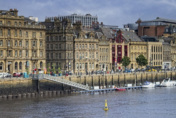 Newcastle Quayside Cityscape Picture Board by Martyn Arnold