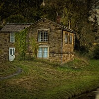 Buy canvas prints of Painterly Stone Cottage by Martyn Arnold