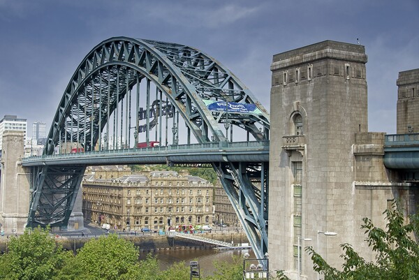 Tyne Bridge and Newcastle Quayside Picture Board by Martyn Arnold