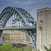 Buy canvas prints of Tyne Bridge and Newcastle Quayside by Martyn Arnold