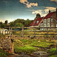 Buy canvas prints of Yorkshire Village - Hutton-le-Hole by Martyn Arnold
