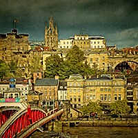 Buy canvas prints of Newcastle upon Tyne Cityscape by Martyn Arnold