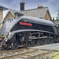 Buy canvas prints of A4 Steam Train at Grosmont by Martyn Arnold