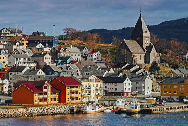 Kristiansand Town and Church Norway Picture Board by Martyn Arnold