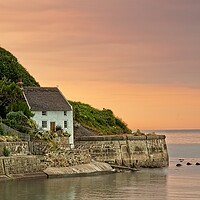Buy canvas prints of Thatched Coastguard Cottage, Runswick Bay, North Yorkshire by Martyn Arnold