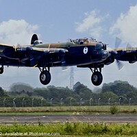 Buy canvas prints of Canadian Avro Lancaster Bomber  FM213  by Martyn Arnold
