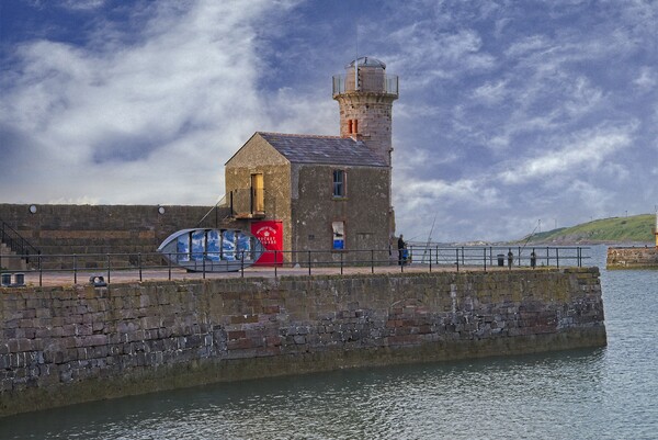 Rocket Brigade HQ Whitehaven Harbour Picture Board by Martyn Arnold