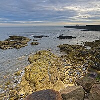 Buy canvas prints of Seascape at Hartlepool by Martyn Arnold
