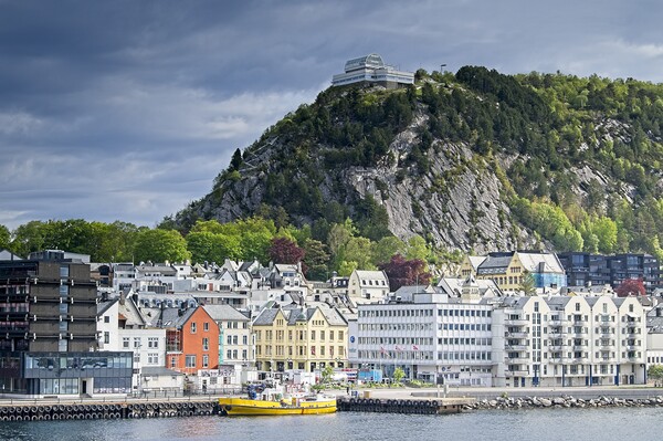 Alesund Norway Cityscape Picture Board by Martyn Arnold