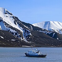 Buy canvas prints of Arctic Mountains on Spitsbergen Island in Svalbard by Martyn Arnold