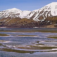 Buy canvas prints of Rugged Mountain Landscape on Spitsbergen by Martyn Arnold