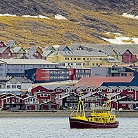 Buy canvas prints of Longyearbyen Town Arctic Svalbard by Martyn Arnold