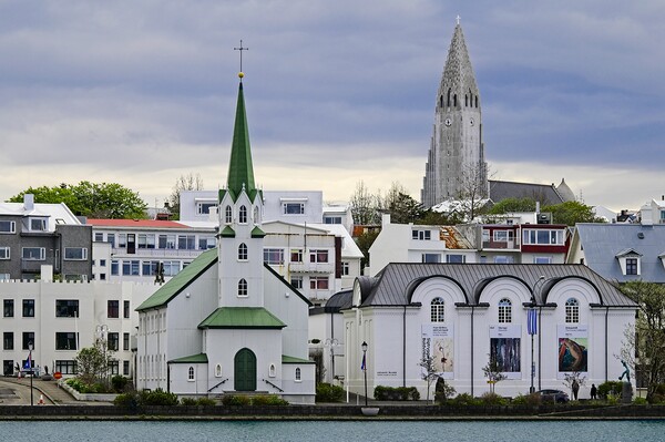 Reykjavik Cityscape Iceland Picture Board by Martyn Arnold