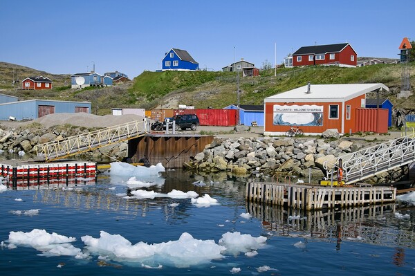 Iceflows at The Jetty, Narsaq Greenland Picture Board by Martyn Arnold