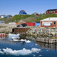 Buy canvas prints of Iceflows at The Jetty, Narsaq Greenland by Martyn Arnold