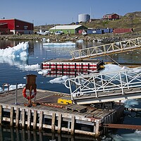Buy canvas prints of The Jetty Narsaq Greenland by Martyn Arnold