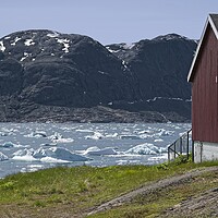 Buy canvas prints of Ice Flows at the Front Door - Narsaq Greenland by Martyn Arnold