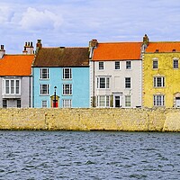 Buy canvas prints of Colourful Houses Hartlepool Headland by Martyn Arnold