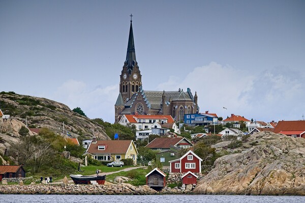 Lysekil Town and Church, Sweden Picture Board by Martyn Arnold