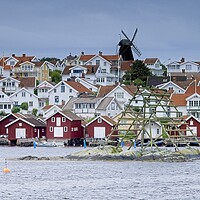 Buy canvas prints of Fiskebackskil Fishing Village, Sweden by Martyn Arnold