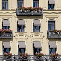 Buy canvas prints of Windows of the Grand Hotel Stockholm Sweden by Martyn Arnold