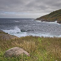 Buy canvas prints of Rough Seas at Petty Harbour, Newfoundland, Canada by Martyn Arnold