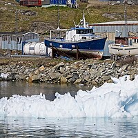 Buy canvas prints of Ice Flow in Narsaq Harbour, Greenland by Martyn Arnold