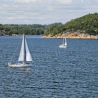 Buy canvas prints of Sailing the Swedish Fjords by Martyn Arnold