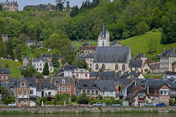 Villequier Village on the River Seine France Picture Board by Martyn Arnold