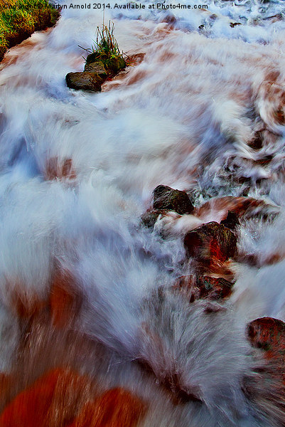 Rushing Water on the River Wear Picture Board by Martyn Arnold