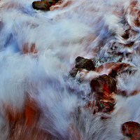 Buy canvas prints of Rushing Water on the River Wear by Martyn Arnold