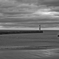 Buy canvas prints of Lighthouse Seaham Harbour County Durham by Martyn Arnold