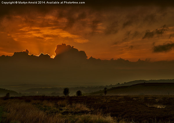 Yorkshire Moors Sunset Picture Board by Martyn Arnold
