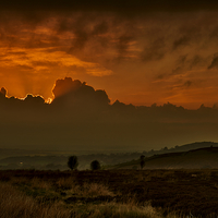 Buy canvas prints of Yorkshire Moors Sunset by Martyn Arnold