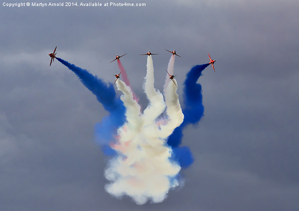  Vapour Trails - The Red Arrows Picture Board by Martyn Arnold