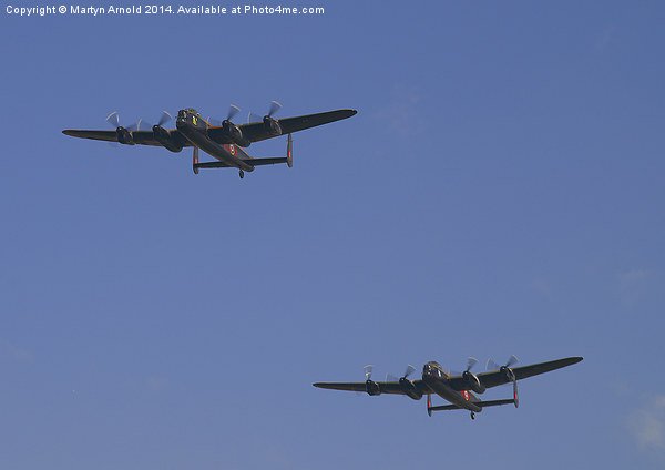  Lancaster Flypast - East Kirkby Picture Board by Martyn Arnold