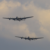 Buy canvas prints of  Avro Lancaster Formation by Martyn Arnold