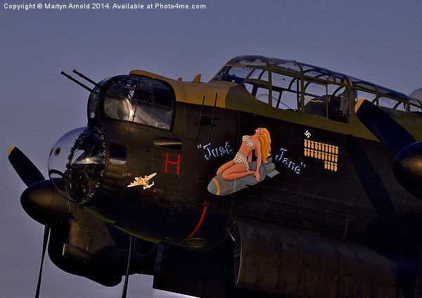  Just Jane Lancaster Nose Art Picture Board by Martyn Arnold