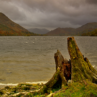 Buy canvas prints of Stormy Ullswater Lakeside by Martyn Arnold