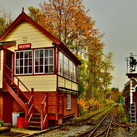 Buy canvas prints of  The Railway Signal Box - Alston Cumbria by Martyn Arnold