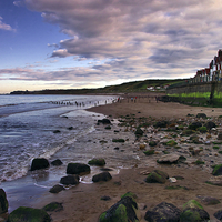 Buy canvas prints of  Evening on the beach - Sandsend Yorkshire by Martyn Arnold